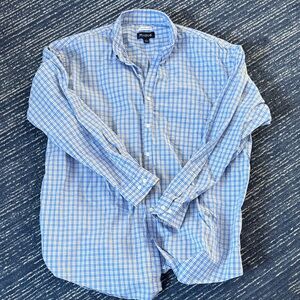 Jos. A. Bank Blue and White Checkered Shirt